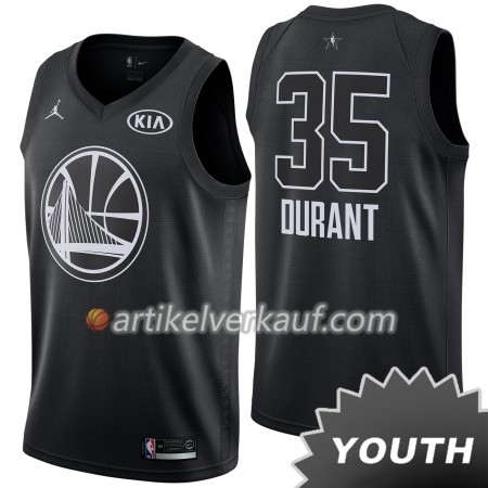 NBA Golden State Warriors Trikot Kevin Durant 35 2018 All-Star Jordan Brand Schwarz Swingman - Kinder